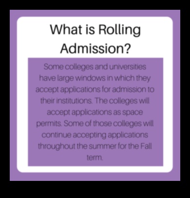 what is rolling admission